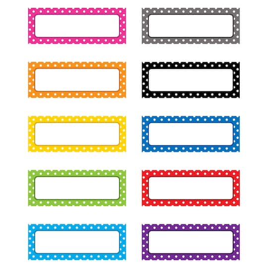 Polka Dots Magnetic Labels By Teacher Created Resources | 2.5" x 1" | Michaels®